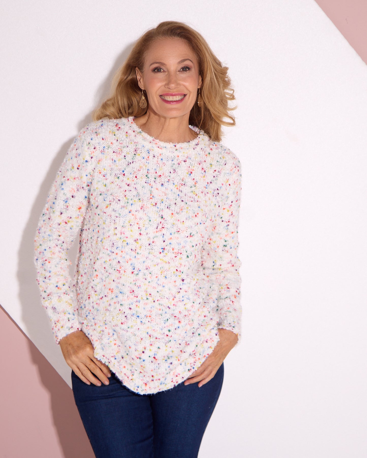 Chloe Knit Jumper -  Cream Confetti