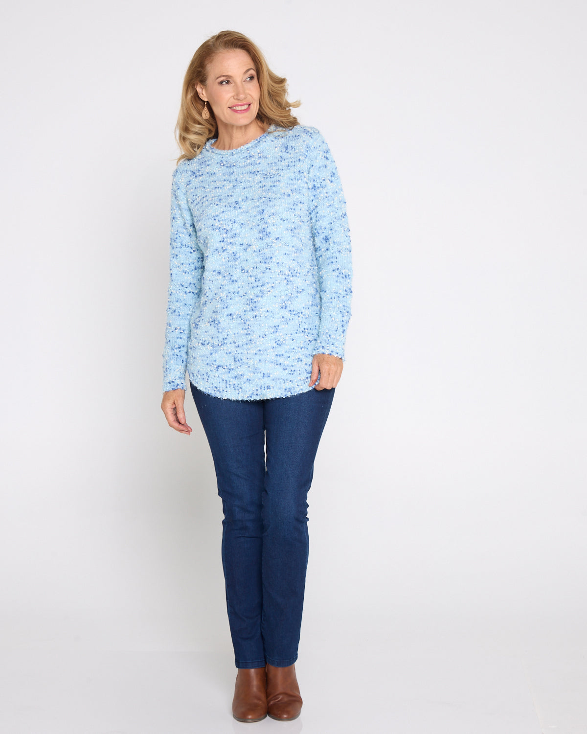 Chloe Knit Jumper -  Blue Confetti