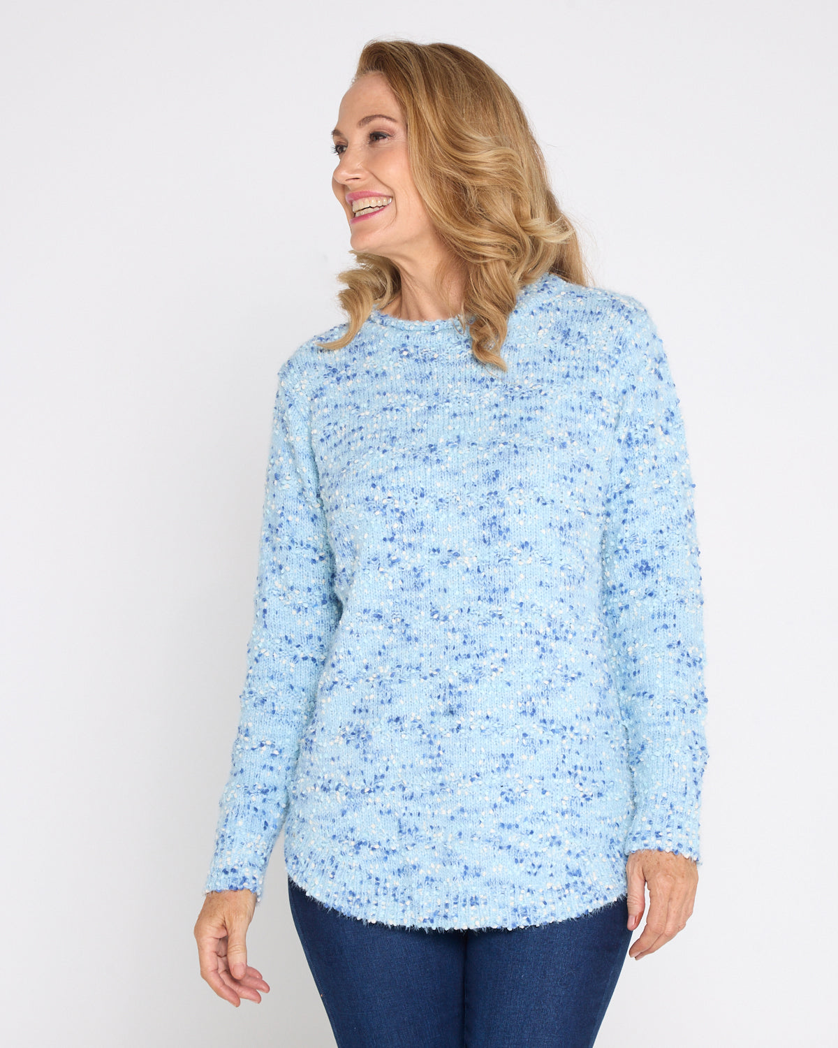 Chloe Knit Jumper -  Blue Confetti