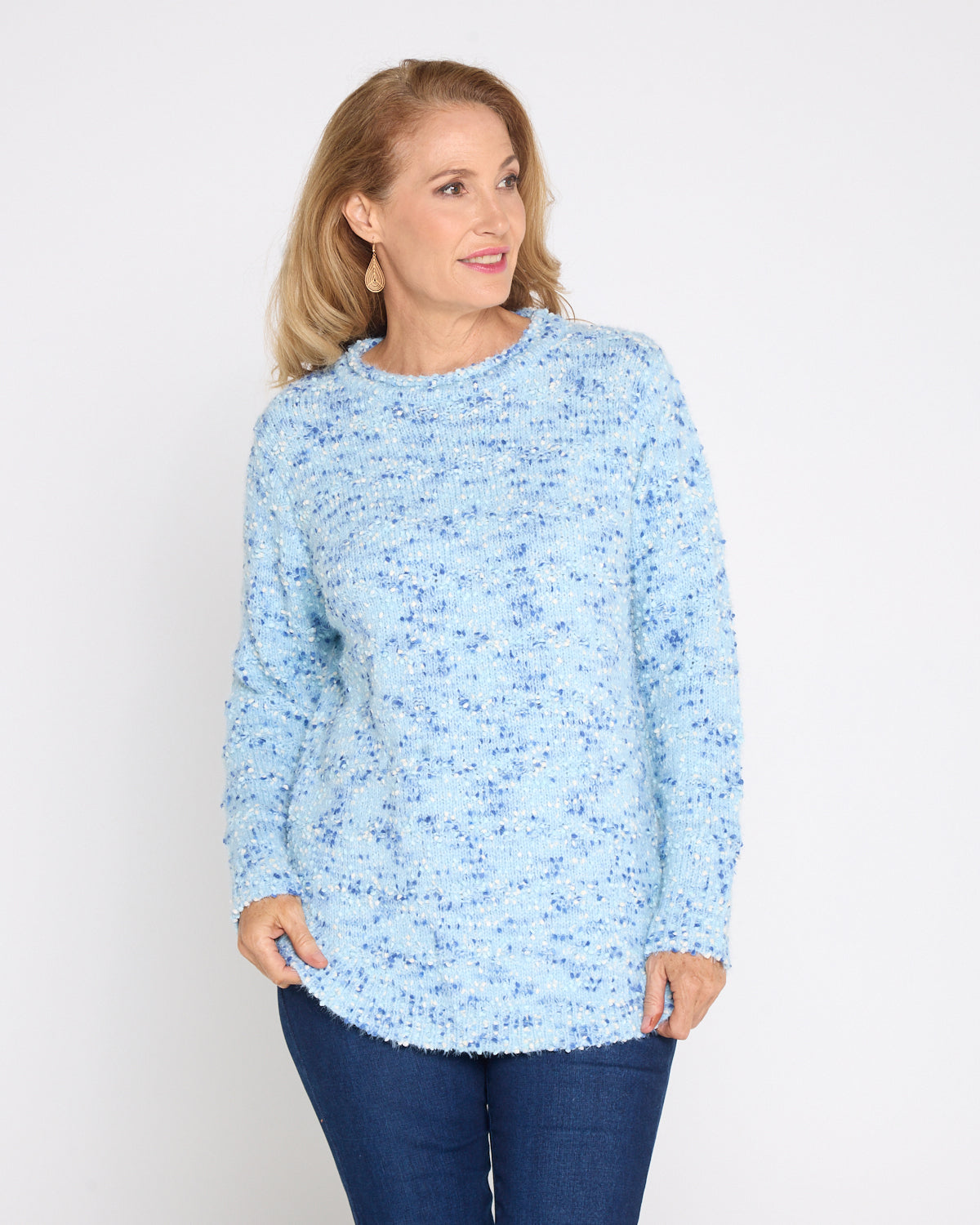 Chloe Knit Jumper -  Blue Confetti