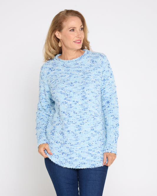 Chloe Knit Jumper -  Blue Confetti