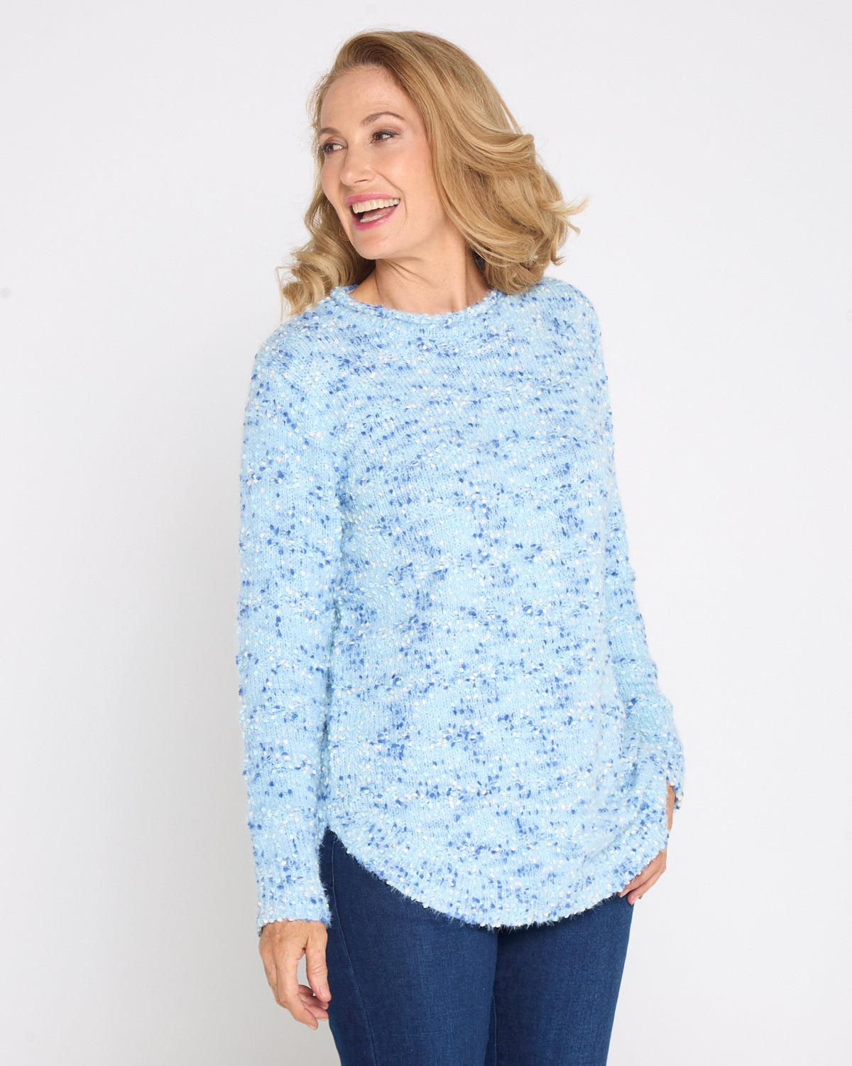 Chloe Knit Jumper -  Blue Confetti