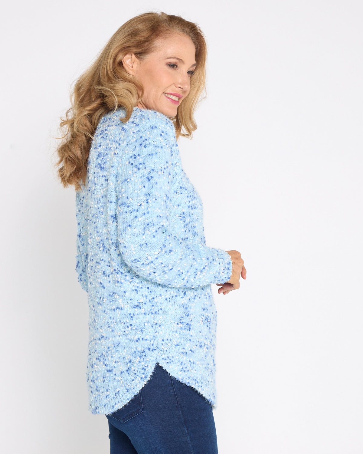 Chloe Knit Jumper -  Blue Confetti