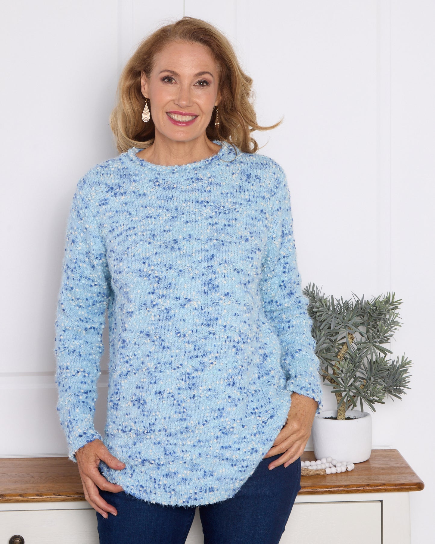 Chloe Knit Jumper -  Blue Confetti