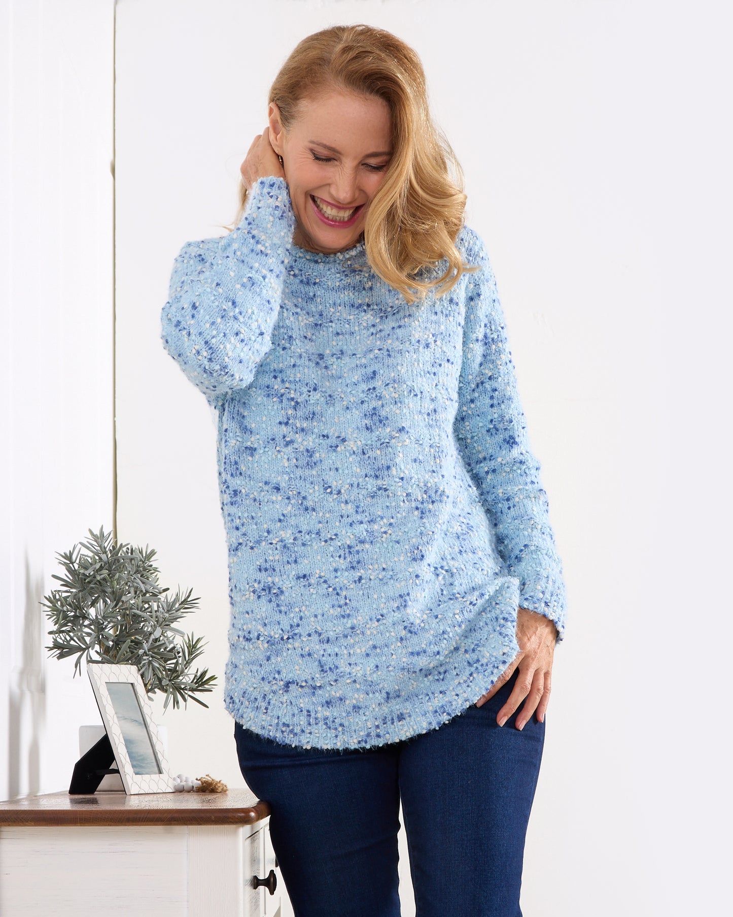 Chloe Knit Jumper -  Blue Confetti