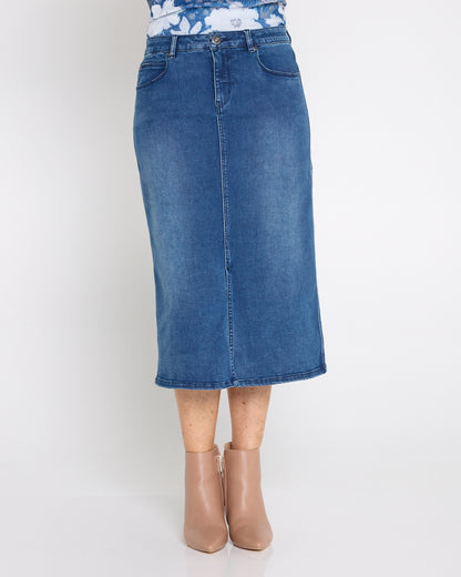 Hadley Denim Skirt - Mid Wash