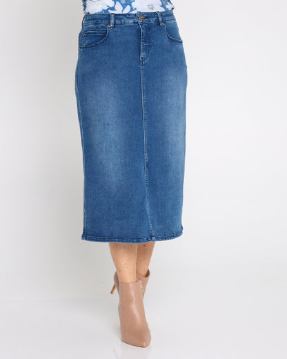 Hadley Denim Skirt - Mid Wash