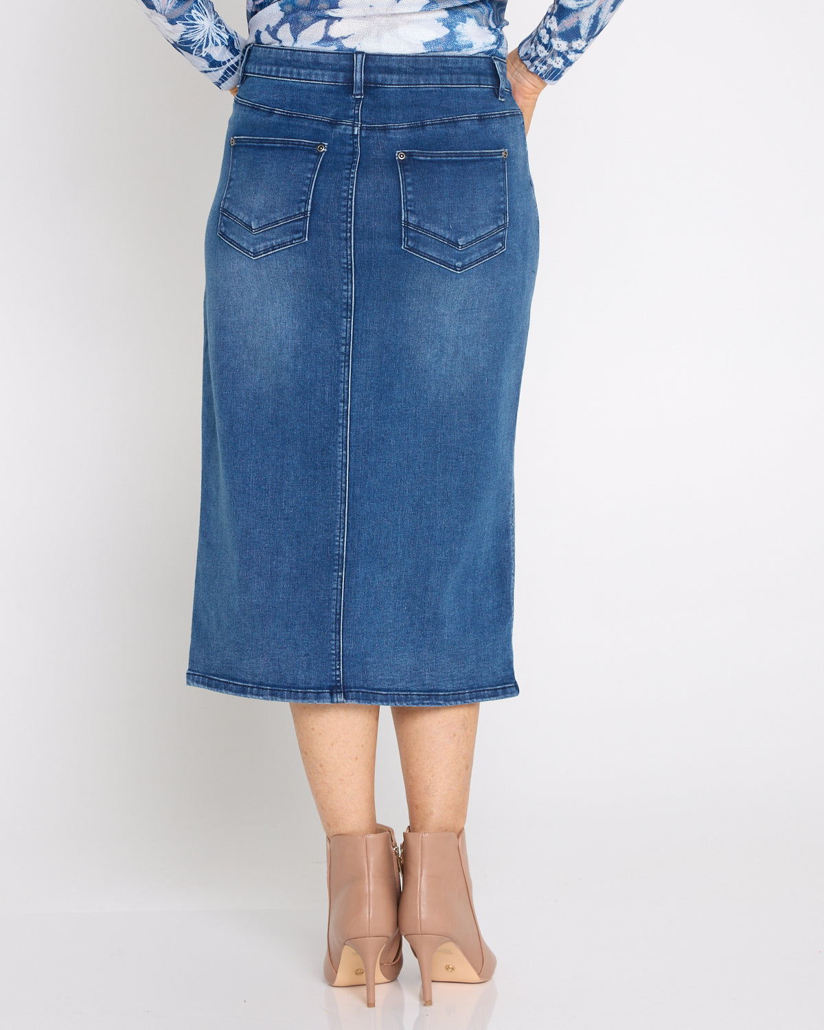 Hadley Denim Skirt - Mid Wash