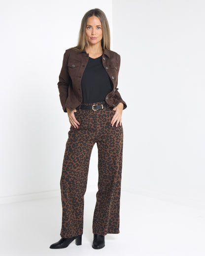 Lizzie Wide Leg Jeans - Animal
