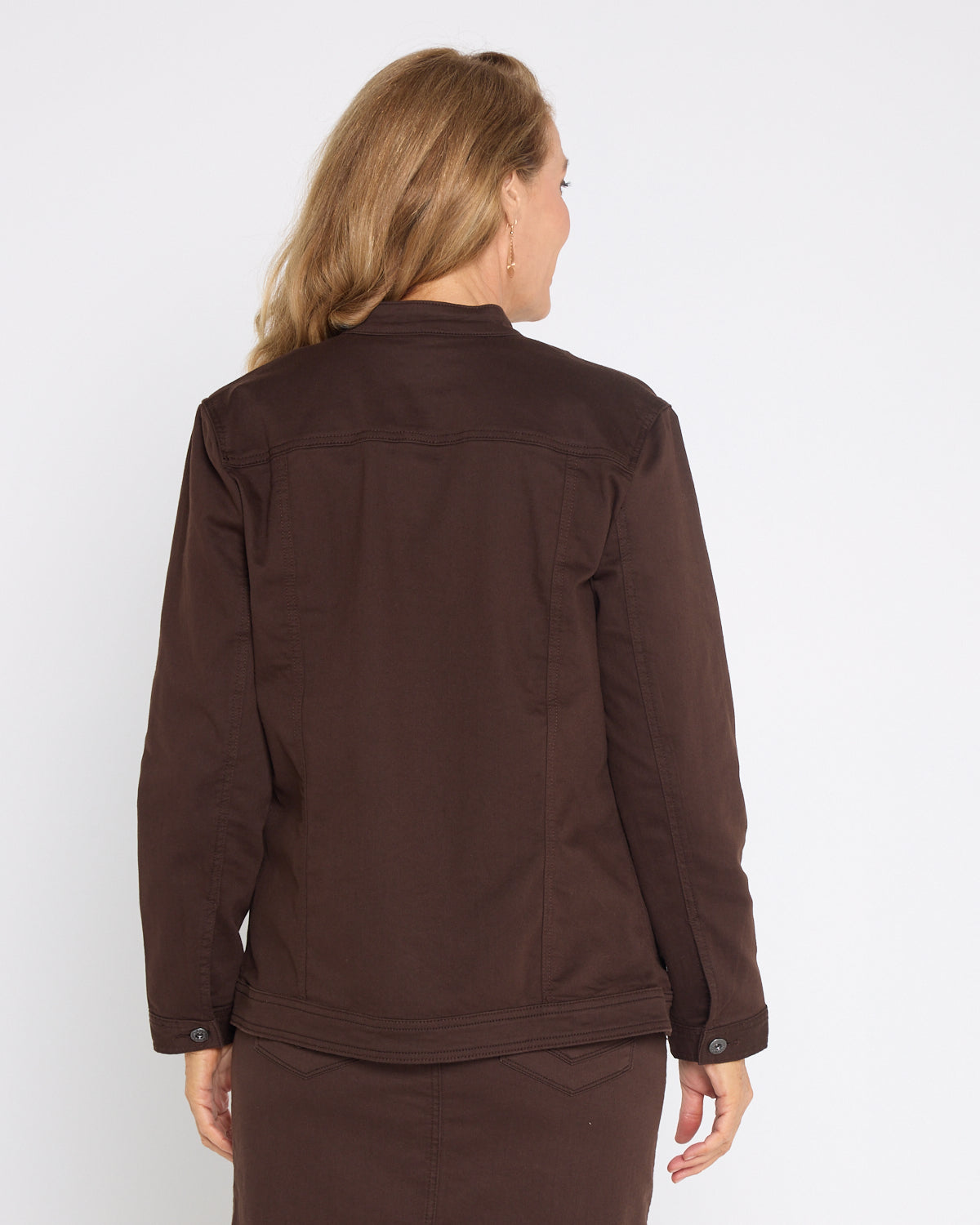 MJ Stretch Cotton Jacket - Chocolate