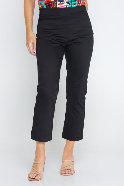 Kayla Pull On 7/8 Stretch Pants - Black