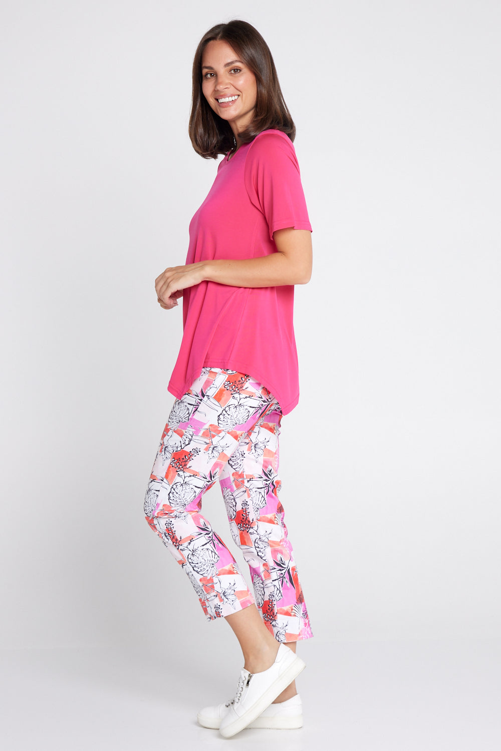 7/8 Stretch Pocket Pants - Keyline Floral Print