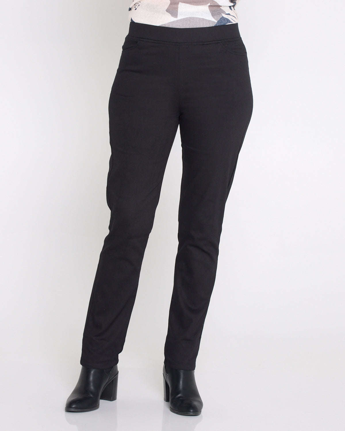 Kayla Winter Pull-On Pants - Black