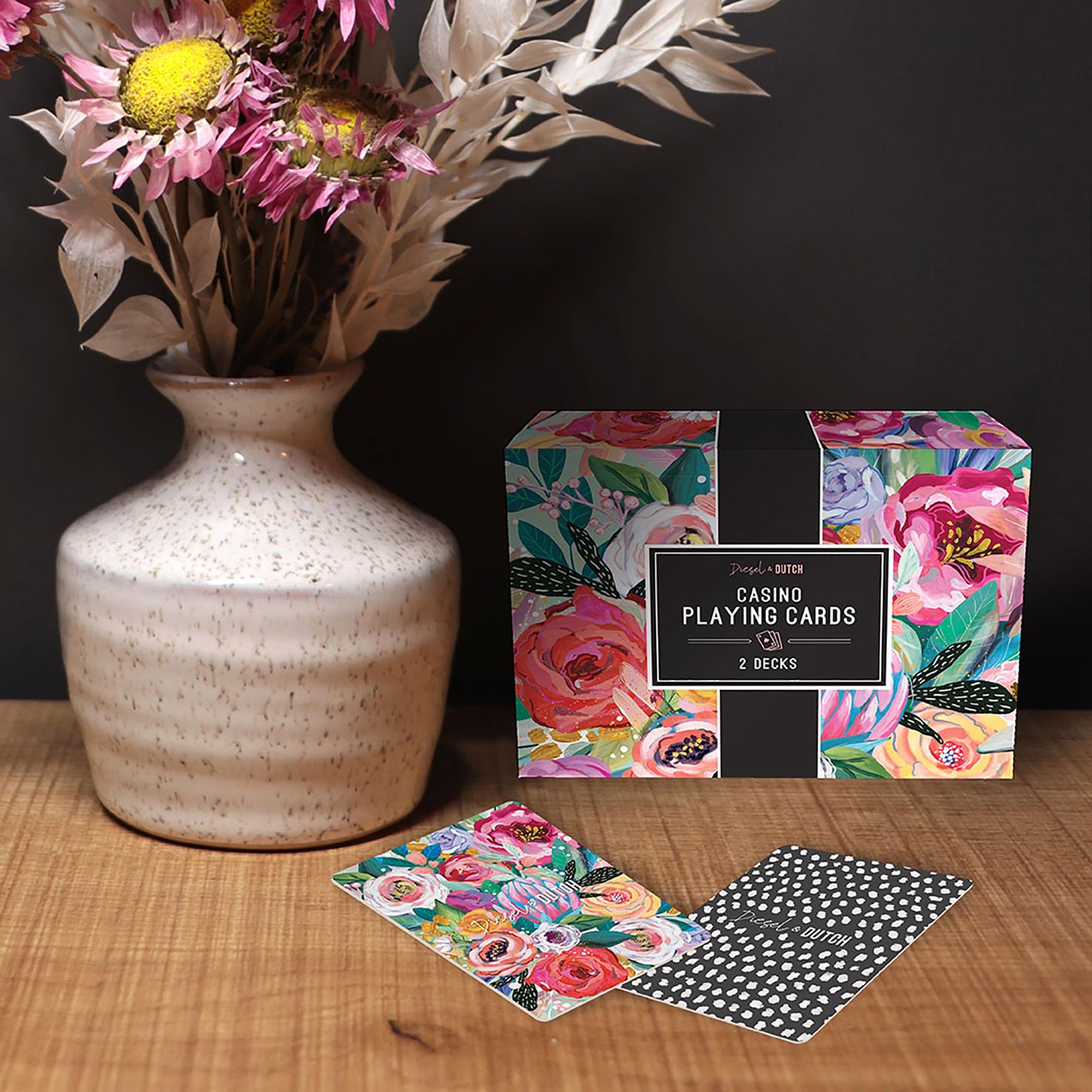Floral Casino Playing Cards (2 Pack Set)