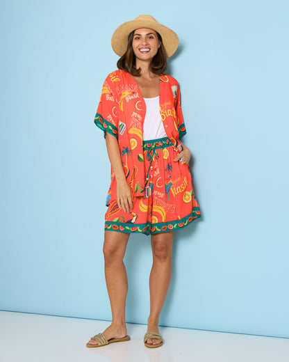 Cabana Short - Brasil Coral