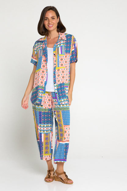 Aiko Lightweight Pants - Cobalt/Citrus Ceramic