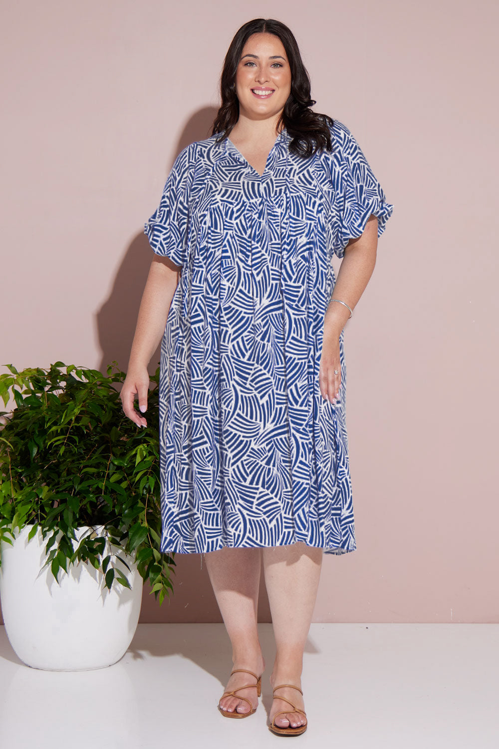 Calyssa Dress - Navy Seabreeze