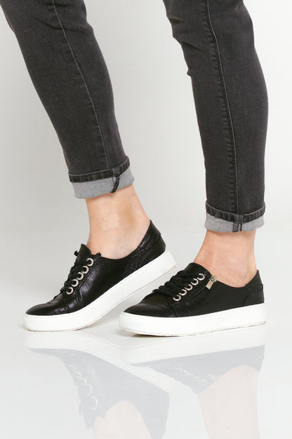 Cara Sneakers - Black Snake