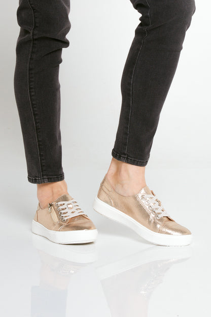 Cara Sneakers - Gold