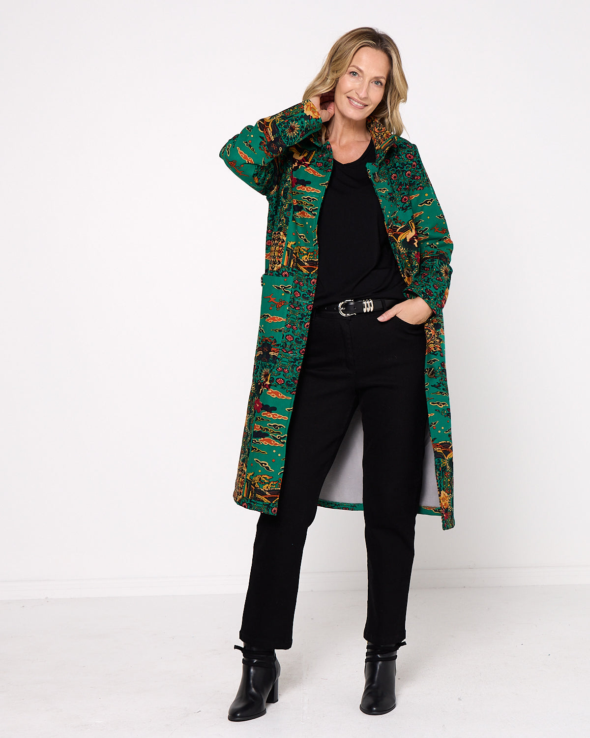 Carlton L/S Fleece Lined Jacket - Emerald Tapestry