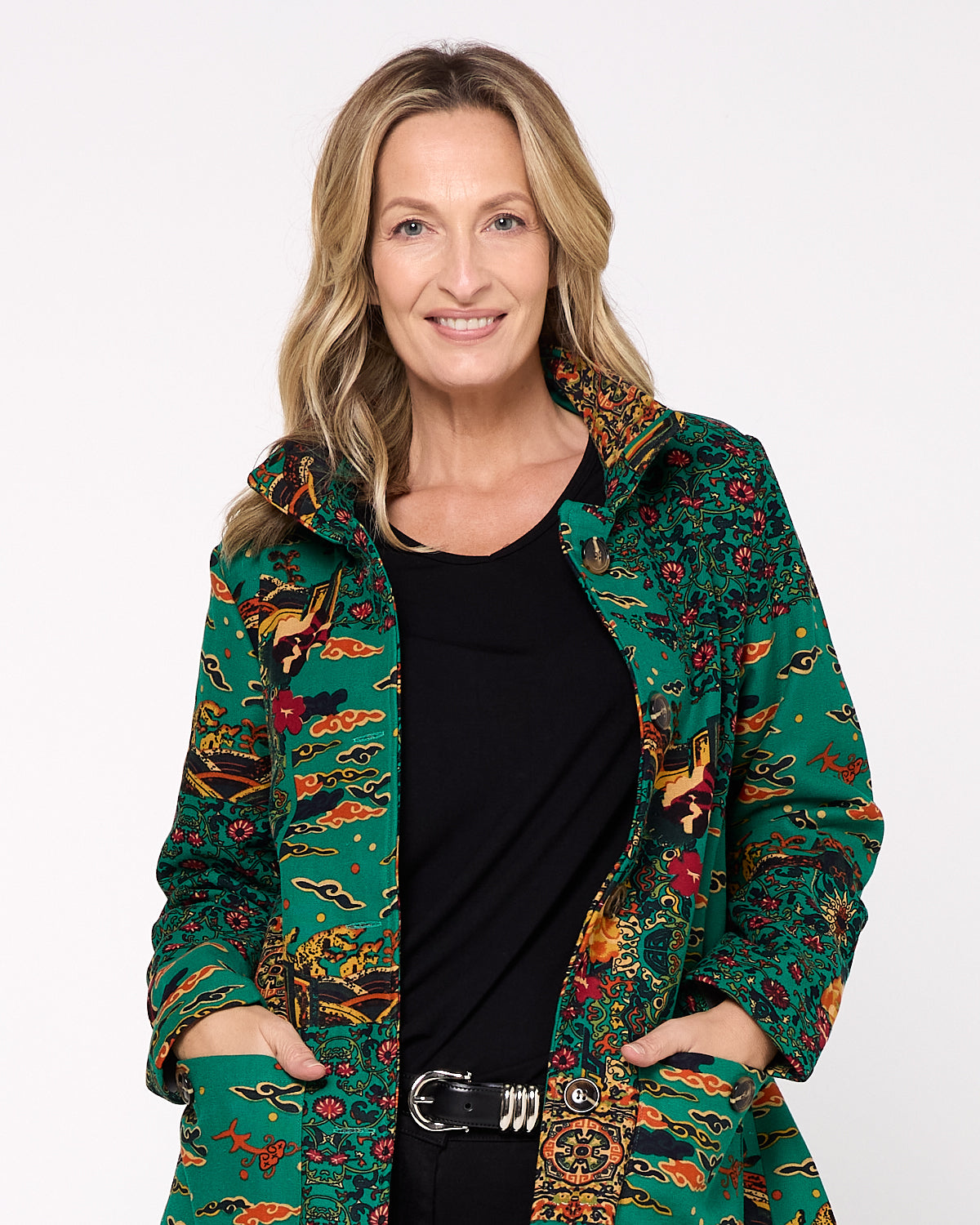 Carlton L/S Fleece Lined Jacket - Emerald Tapestry
