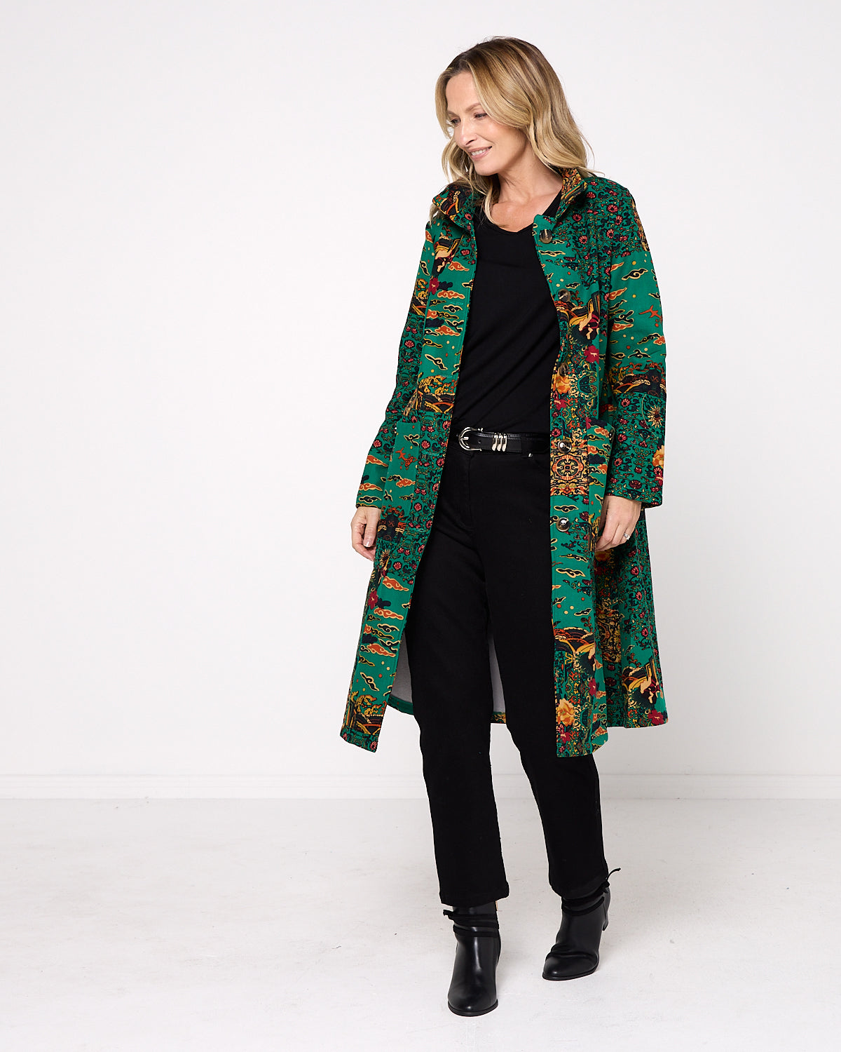 Carlton L/S Fleece Lined Jacket - Emerald Tapestry