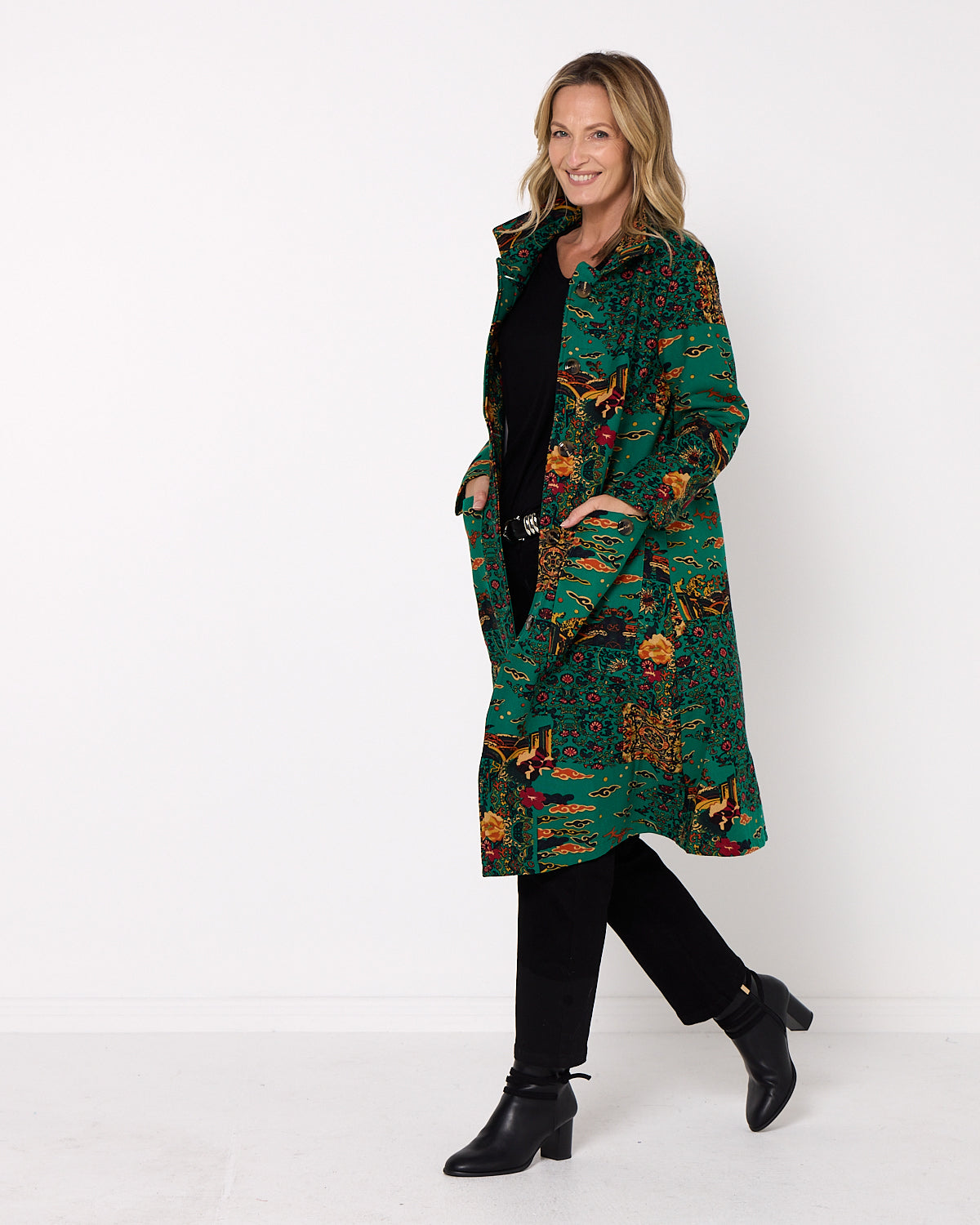 Carlton L/S Fleece Lined Jacket - Emerald Tapestry