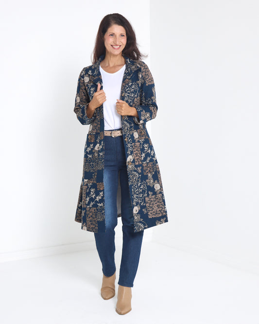 Carlton L/S Fleece Lined Jacket - Twilight Garden