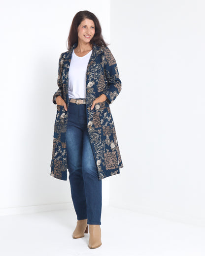 Carlton L/S Fleece Lined Jacket - Twilight Garden