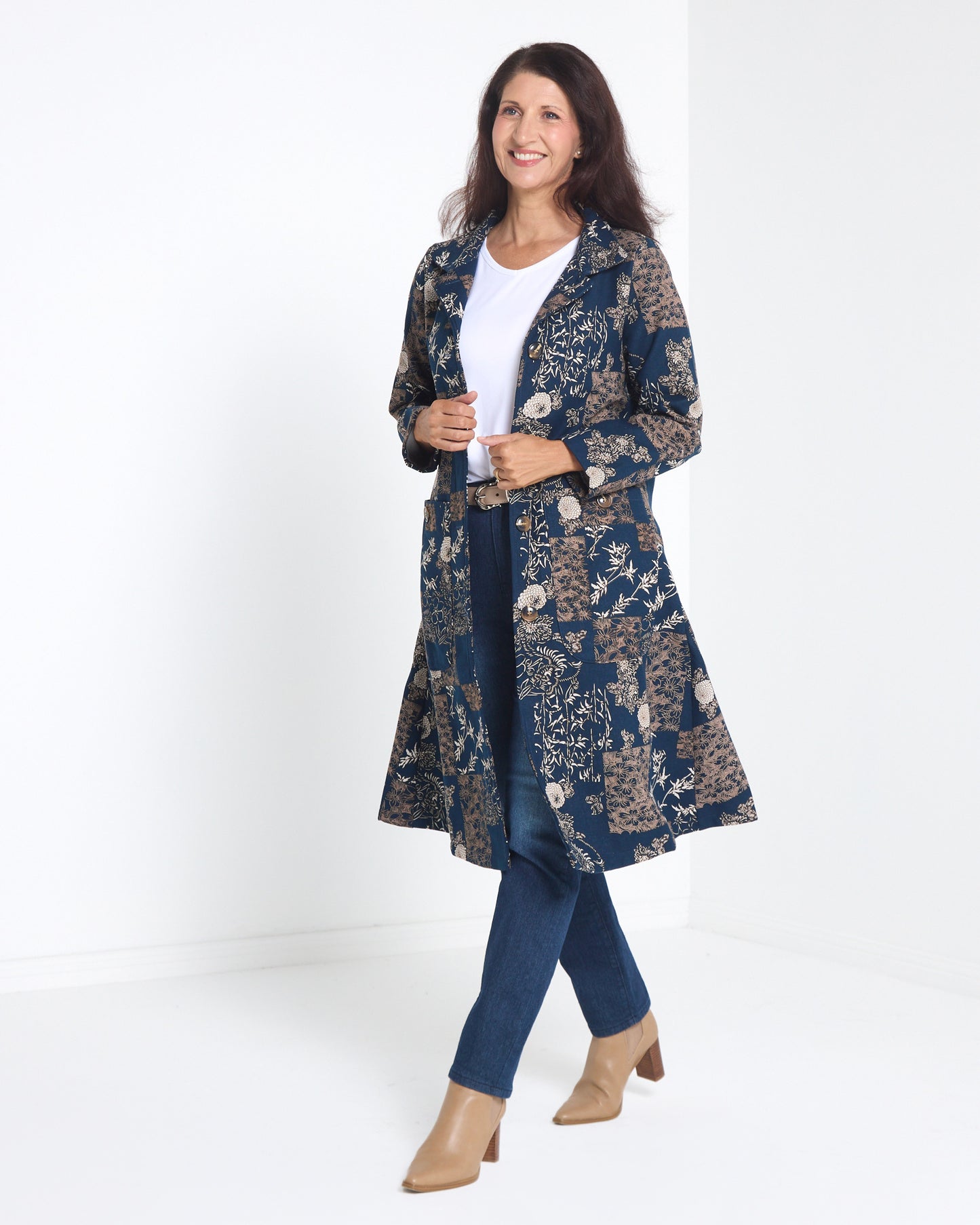 Carlton L/S Fleece Lined Jacket - Twilight Garden