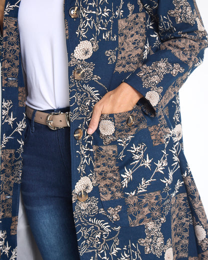 Carlton L/S Fleece Lined Jacket - Twilight Garden