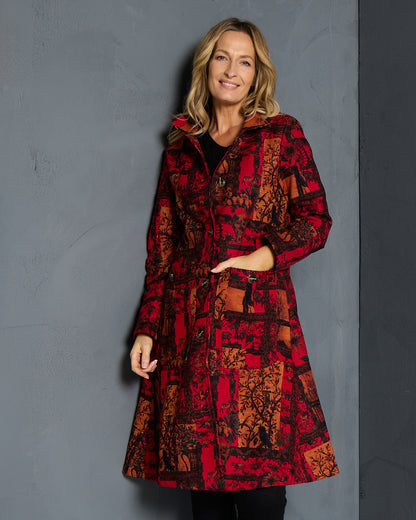 Carlton L/S Fleece Lined Jacket - Crimson Garden