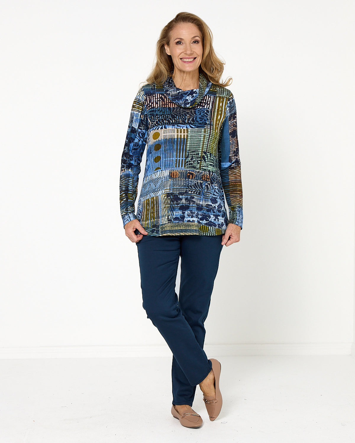 Isfahan Top - Blue Print