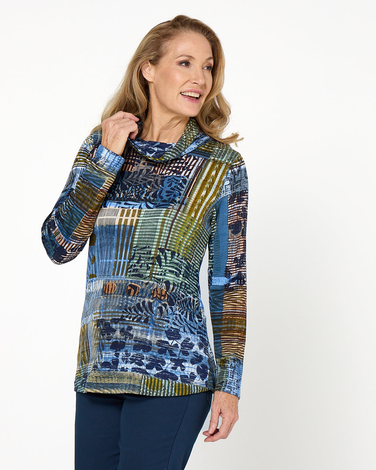 Isfahan Top - Blue Print