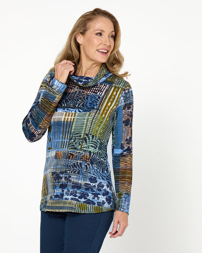 Isfahan Top - Blue Print