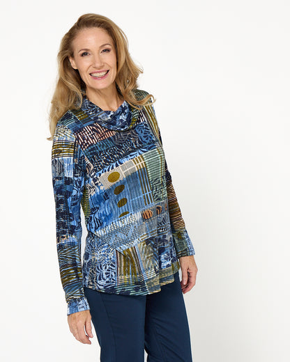 Isfahan Top - Blue Print