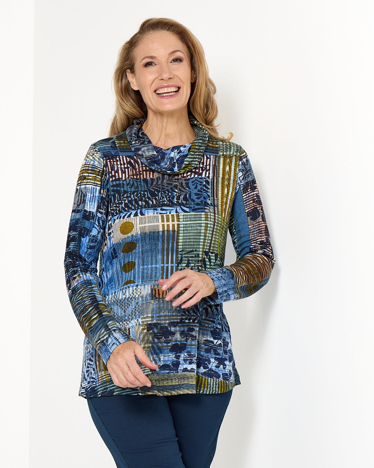 Isfahan Top - Blue Print
