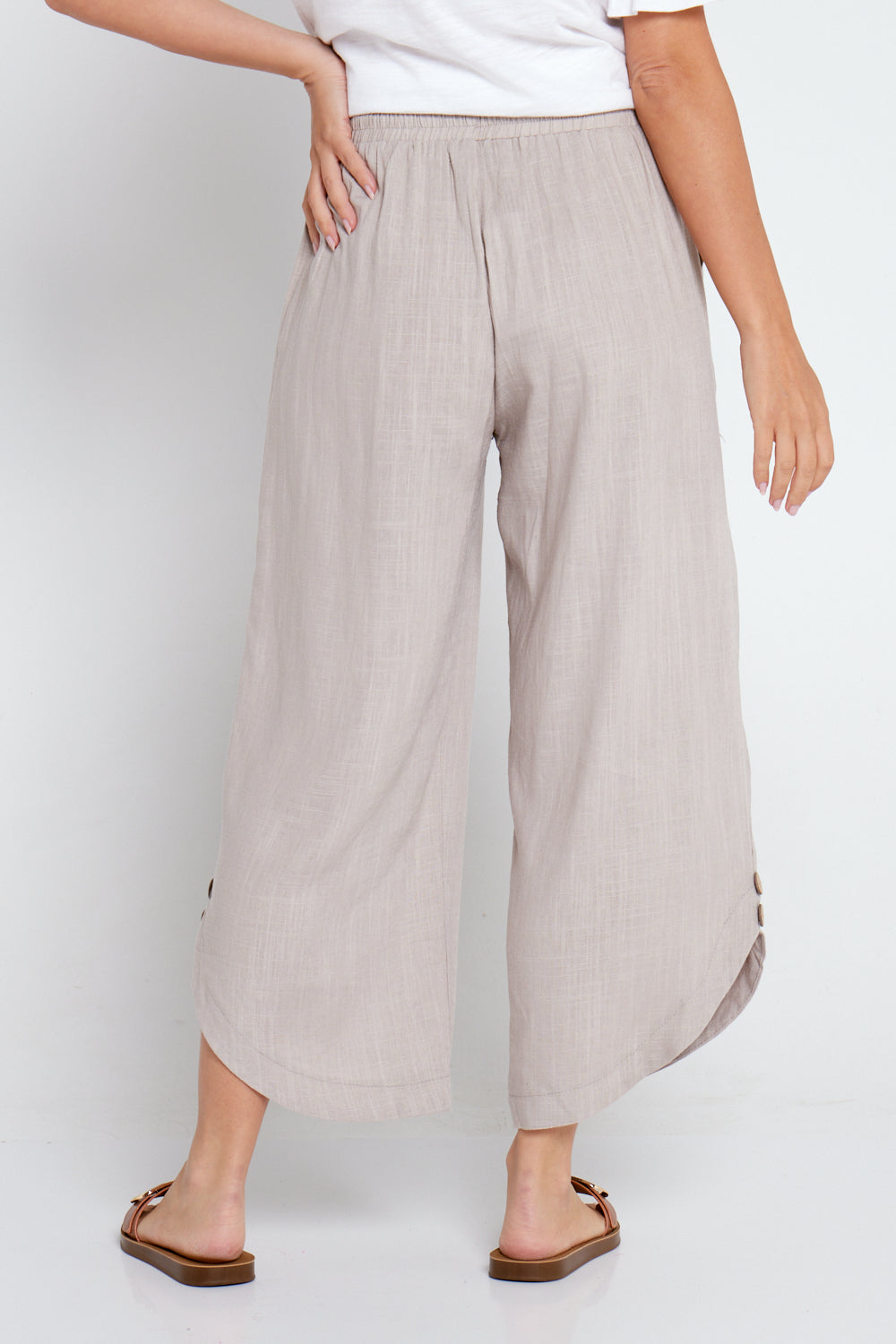 Cartia Linen Pants - Beige