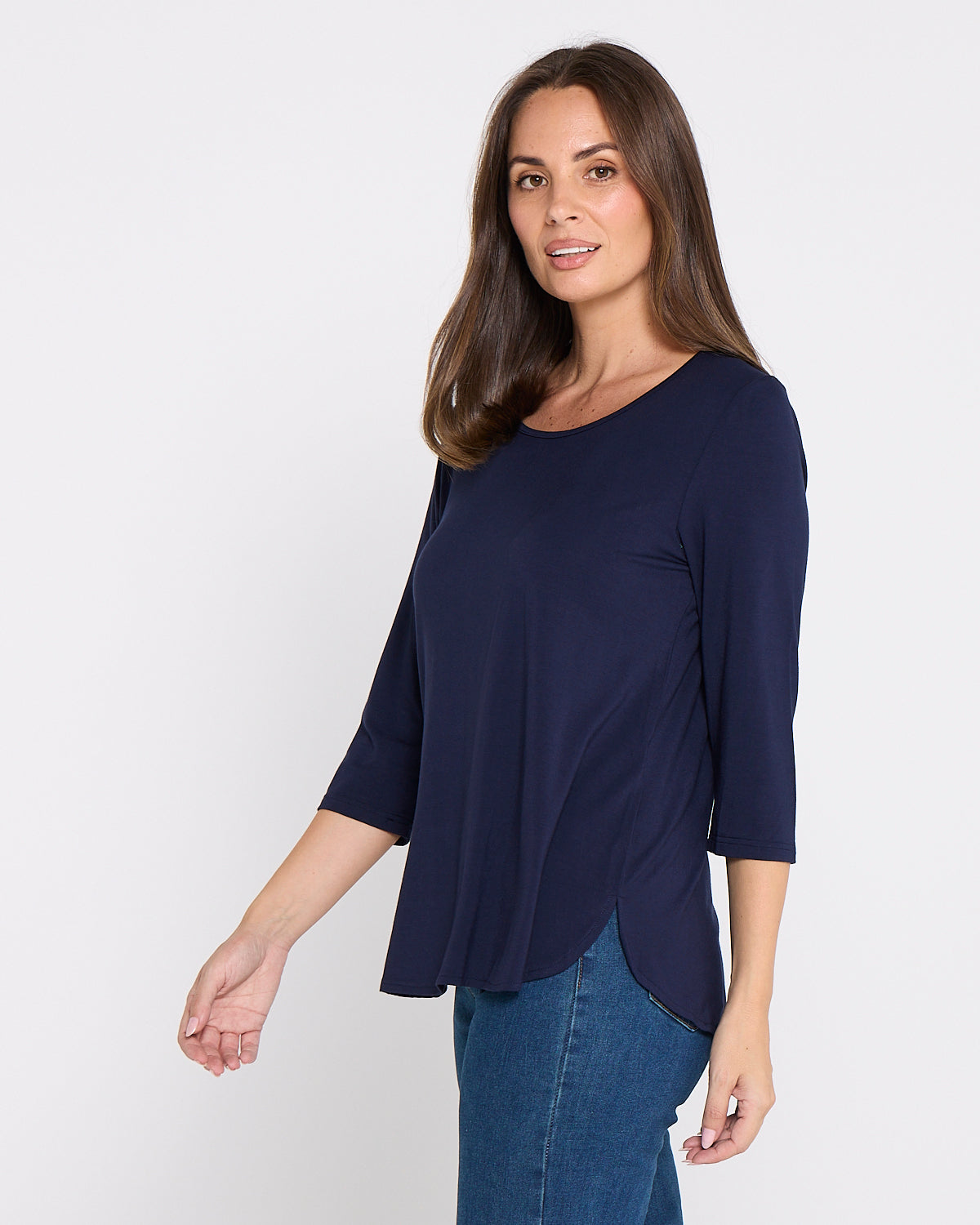Charlie Bamboo Top - Navy