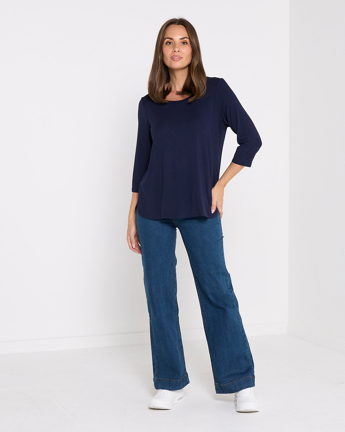 Charlie Bamboo Top - Navy