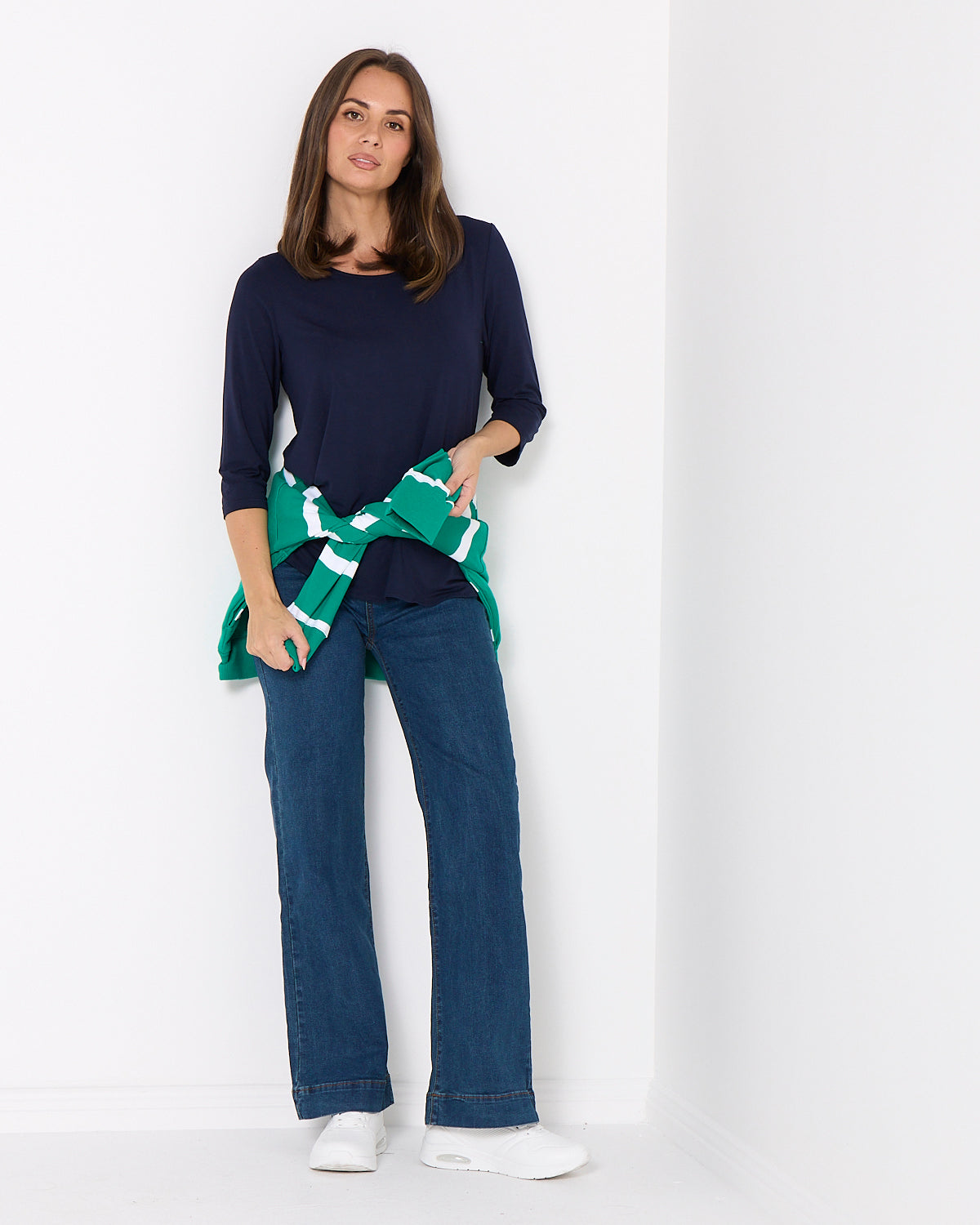 Charlie Bamboo Top - Navy