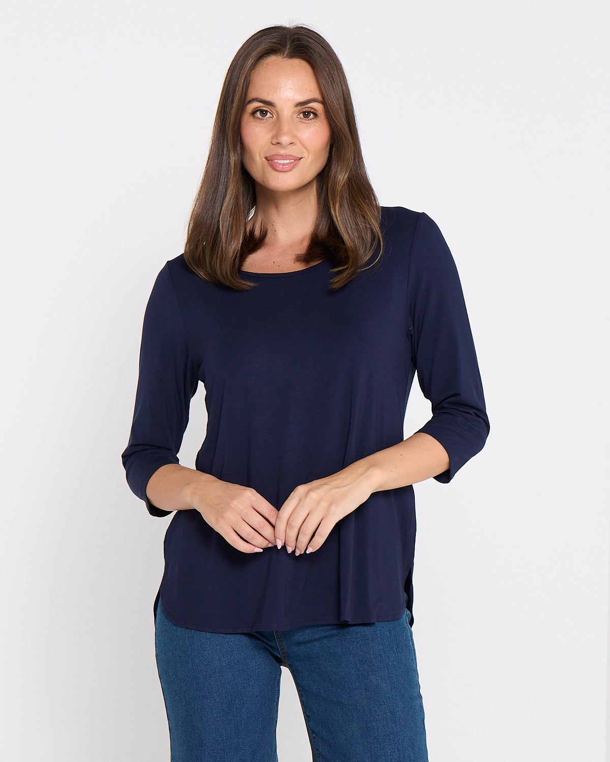Charlie Bamboo Top - Navy