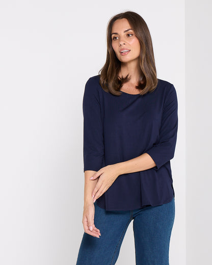 Charlie Bamboo Top - Navy