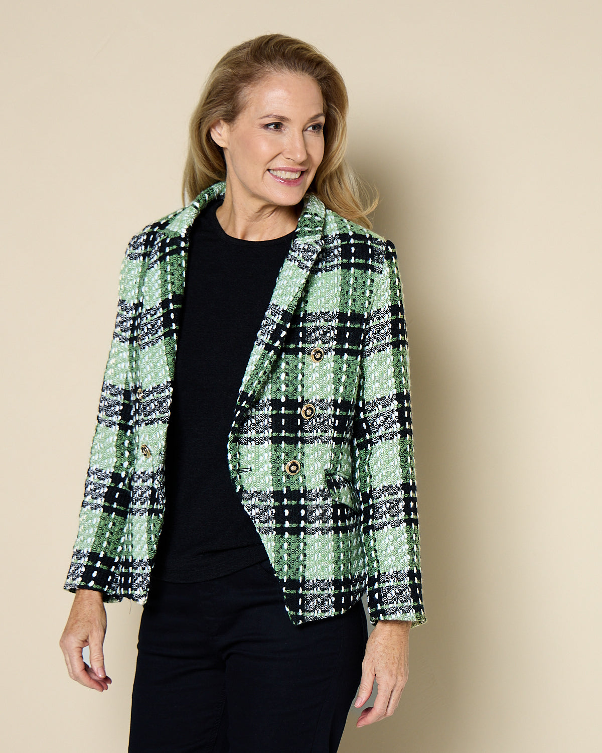 Nathalia Jacket - Green Check