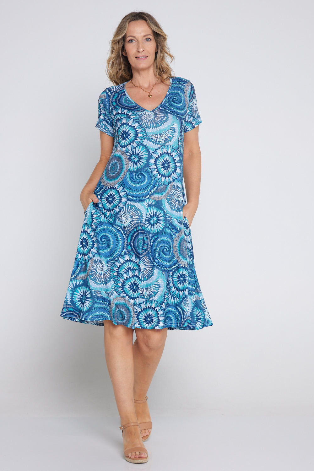 Christobel Dress - Ocean Swirl