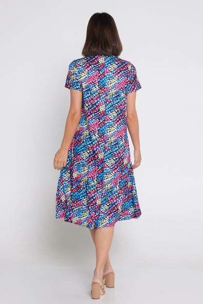 Christobel Dress - Indigo Croc