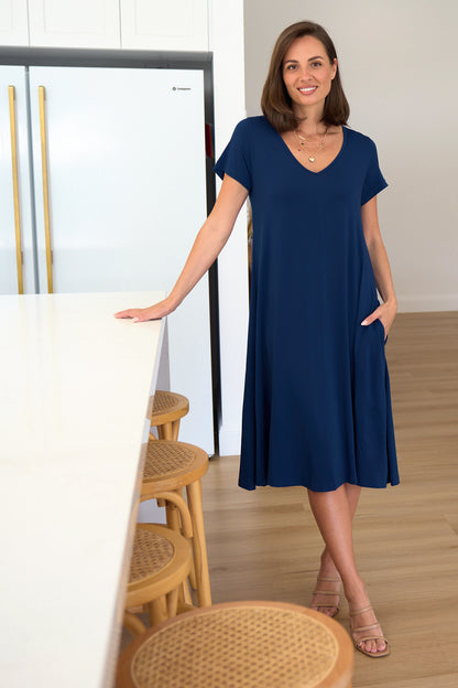 Christobel Dress - Navy