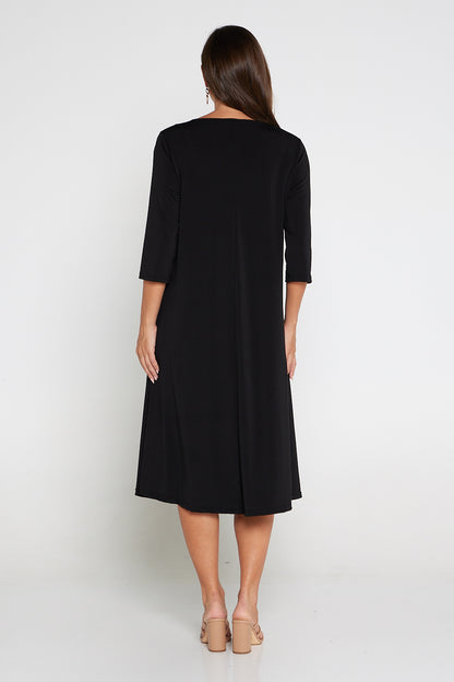 Christobel Sleeved Dress - Black