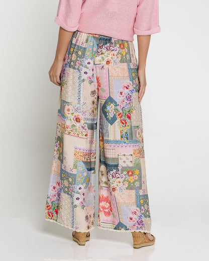 Clementine Wide Leg Pants - Springtime Countryside