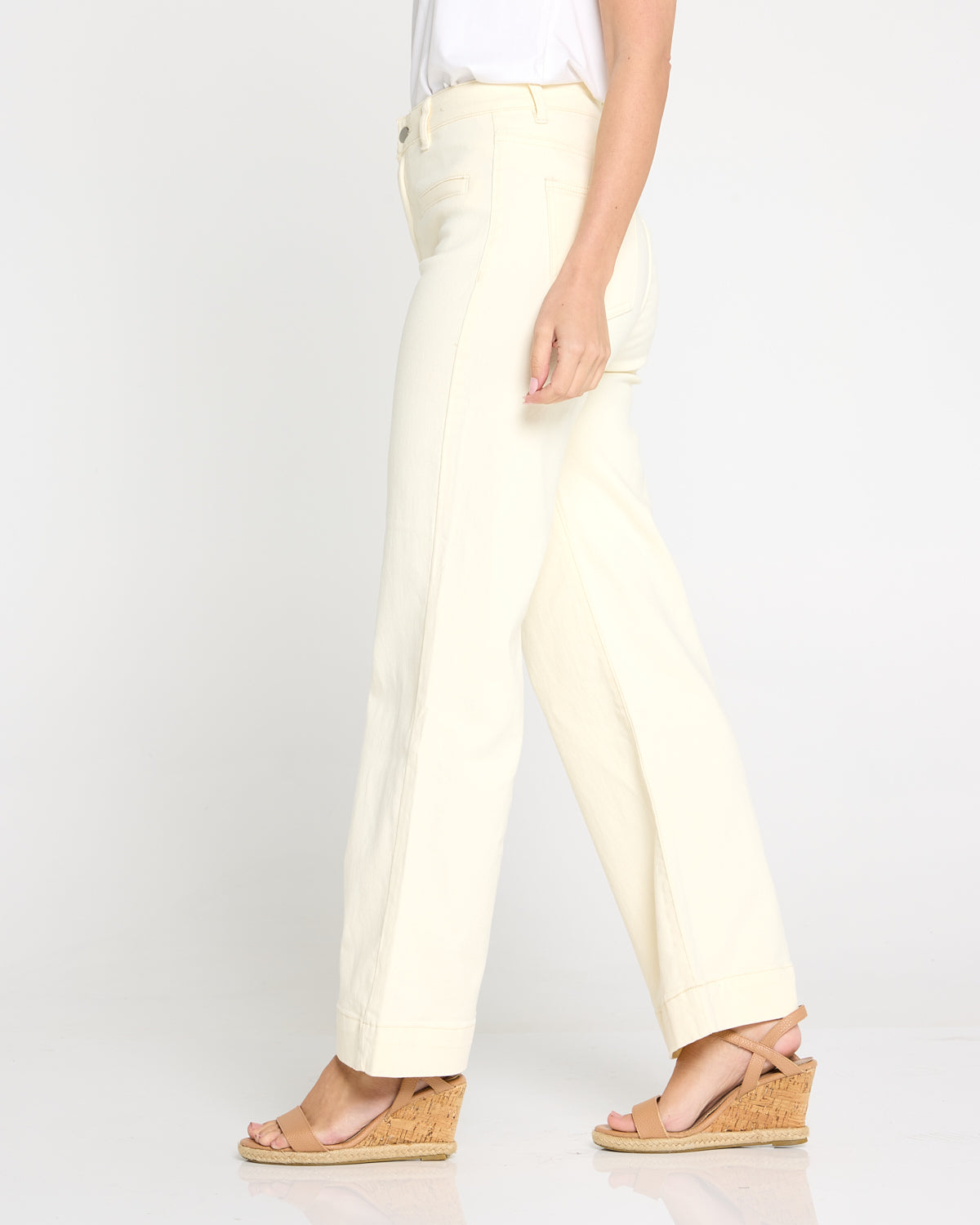 Cher Wide Leg Jeans - Butter Yellow